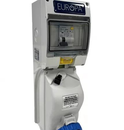 Caravan Hook Up One Socket. 16A and 32A available. 30mA 2P Type A RCBO