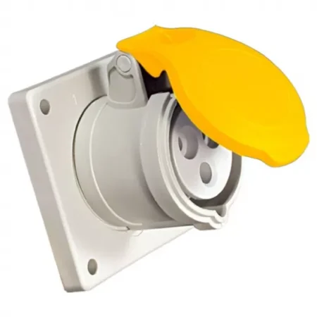 FANTON Straight Panel Mount Socket - 2P+E 16A 110V 4h IP44 Quick Wiring
